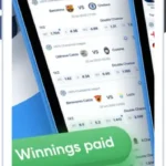 1xBet iOS app screenshot: pre-match football odds with 1X2 and double chance markets